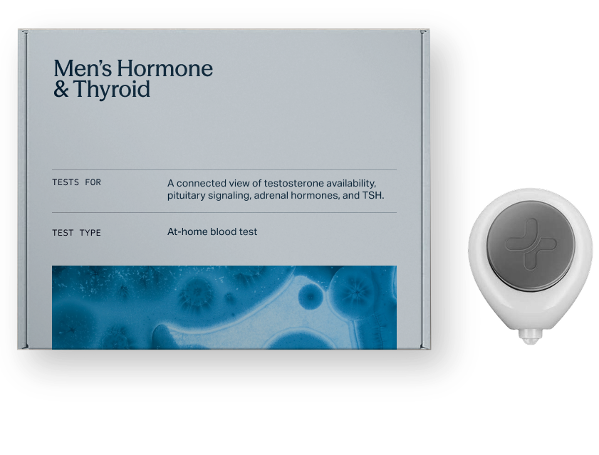 At-Home Men’s Hormone and Thyroid Test Kit home collection kit with Tasso+ upper-arm collector
