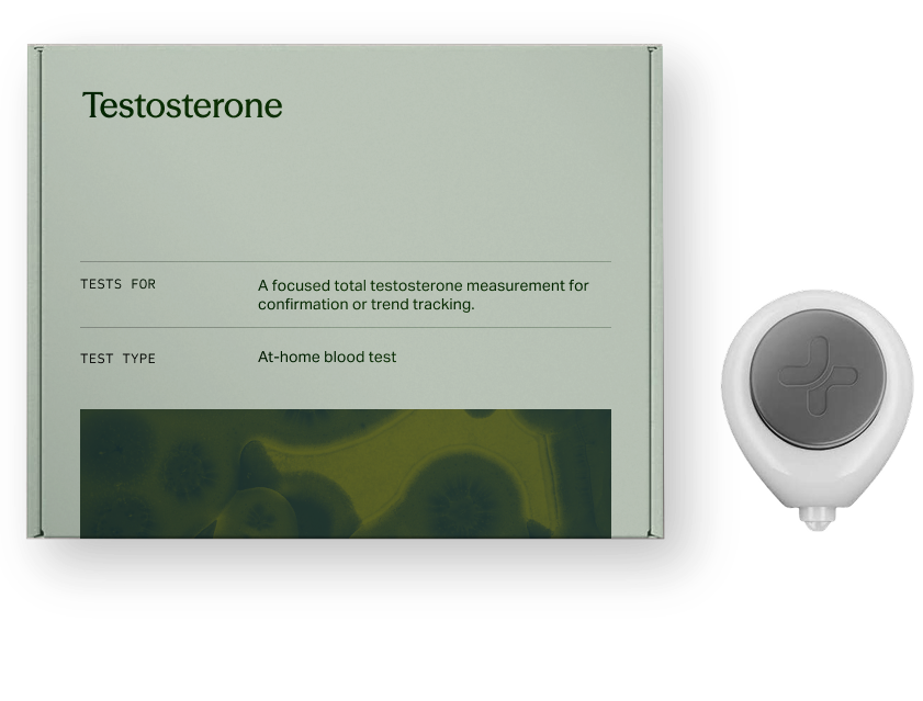 At-Home Testosterone Test Kit home collection kit with Tasso+ upper-arm collector