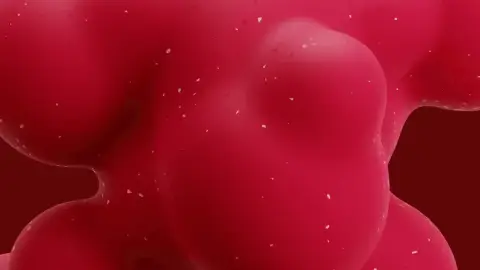 Abstract crimson blood-cell shapes